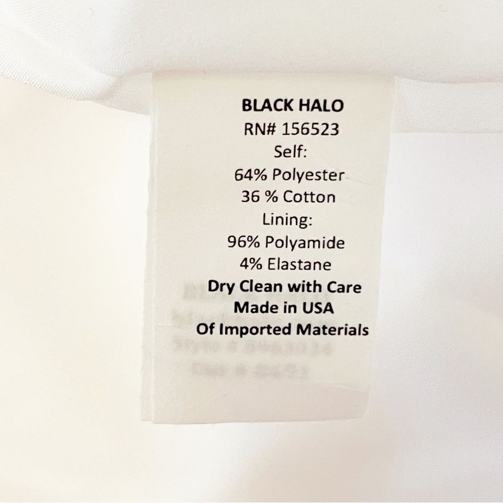 Black Halo Pepper Mini Dress White in Size 4 - Picture 7 of 10